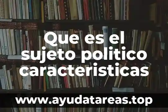 Que es el sujeto politico caracteristicas