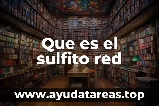 Qué es un red pública 8 Que es el sulfito red