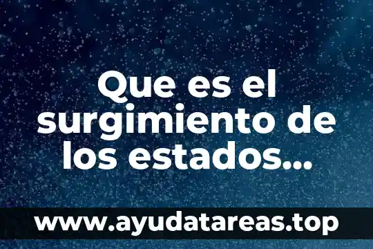 Qué es una w d en estados unidos 4 Que es el surgimiento de los estados modernos