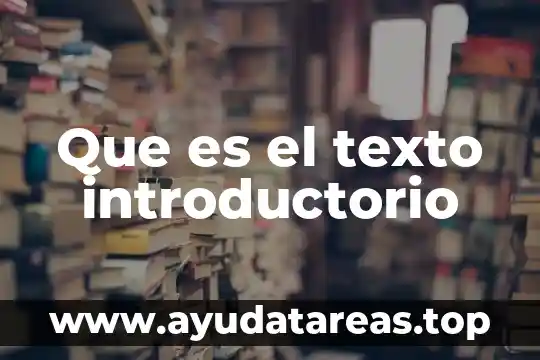 Que es un texto acade 6 Que es el texto introductorio