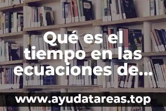A dormir angelitos que es el tiempo de soñar 4 Qué es el tiempo en las ecuaciones de valor