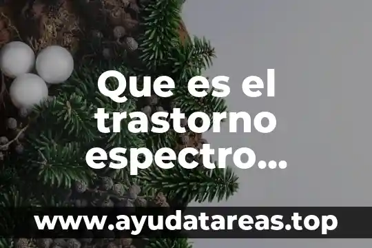 Que es el trastorno espectro autista caracteristicas