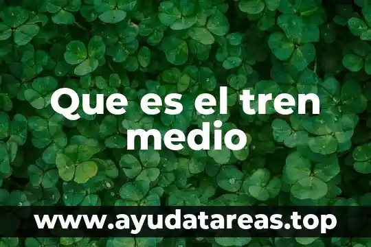 Que es el tren medio