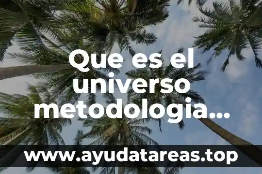 Que es la investigación pedagógica concepto 6 Que es el universo metodologia de la investigacion