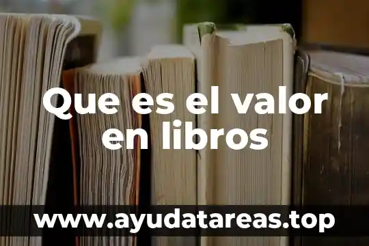 Que es el valor en libros