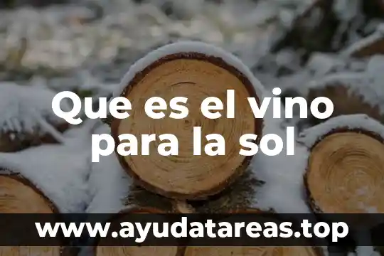 Que es una puesta de sol 5 Que es el vino para la sol