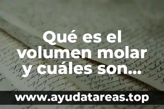 Que es signo y cuales son sus componentes 5 Qué es el volumen molar y cuáles son sus unidades