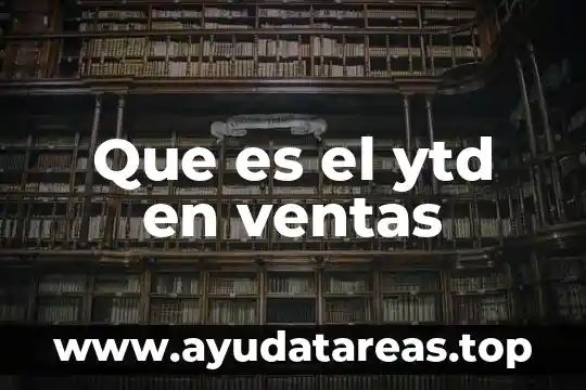 Que es el ytd en ventas