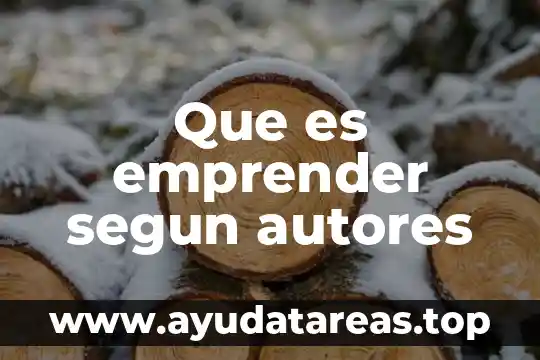 Qué es un propósito según algunos autores 4 Que es emprender segun autores