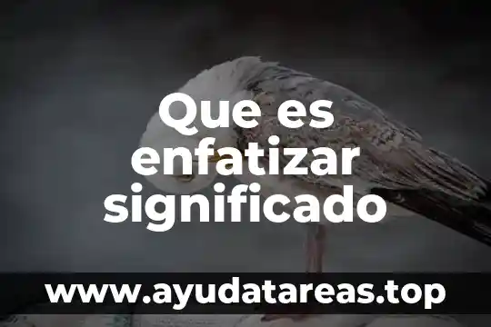 Qué es el significado de jassel 4 Que es enfatizar significado