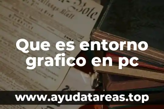 Diseñador gráfico que es 4 Que es entorno grafico en pc