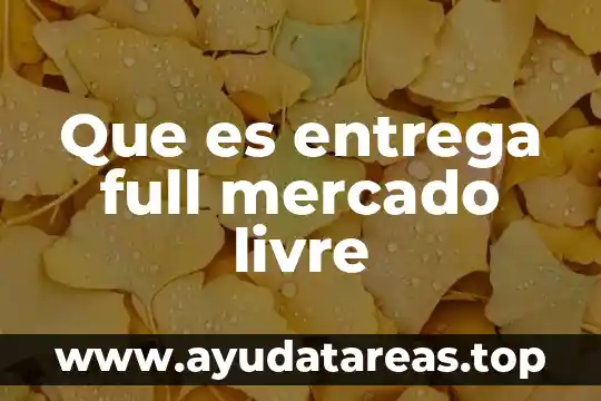 Que es entrega full mercado livre