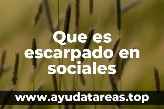 Que es el estado en las ciencias sociales 8 Que es escarpado en sociales