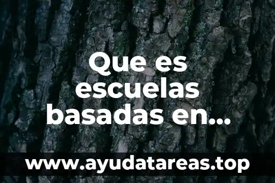 Que es escuelas basadas en competencias