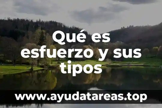Que es un personaje y sus tipos 7 Qué es esfuerzo y sus tipos
