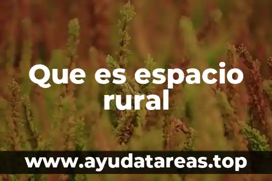 Que es una estrella en el espacio 8 Que es espacio rural