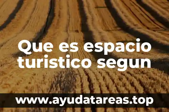 Número de incorporación al rvoe que es 7 Que es espacio turistico segun