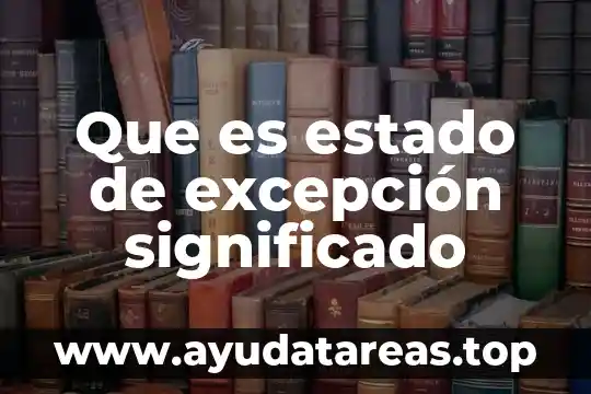Que es un derecho significado 8 Que es estado de excepción significado
