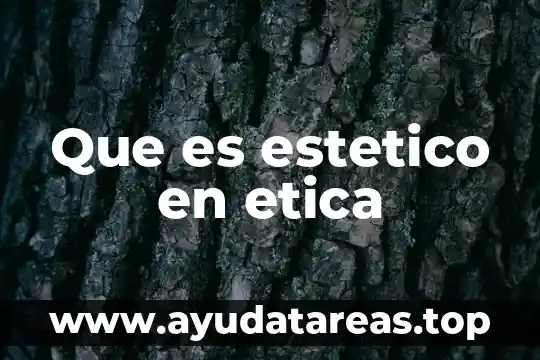Que es un centro medico estetico 3 Que es estetico en etica