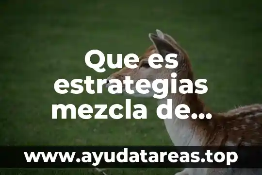 Que es un elemento compuesto y mezcla 6 Que es estrategias mezcla de productos
