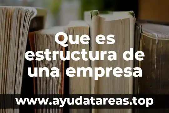 Que es estructura de una empresa