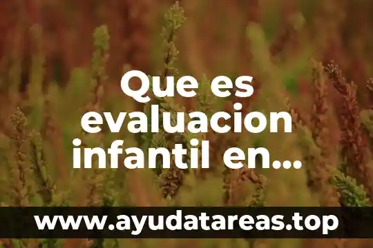 Que es sai en salud 8 Que es evaluacion infantil en salud