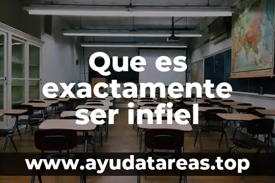 Que es exactamente ser infiel