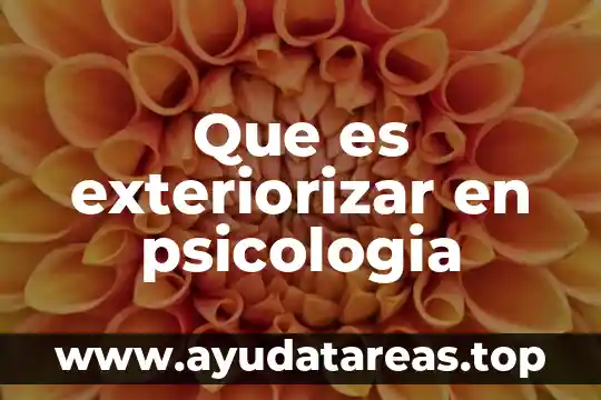 Qué es un diagnóstico en la psicología 7 Que es exteriorizar en psicologia