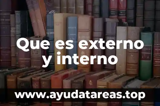 Que es externo y interno