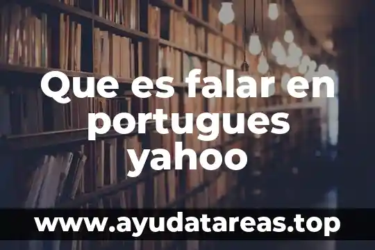 Excel que es y sus funciones 5 Que es falar en portugues yahoo