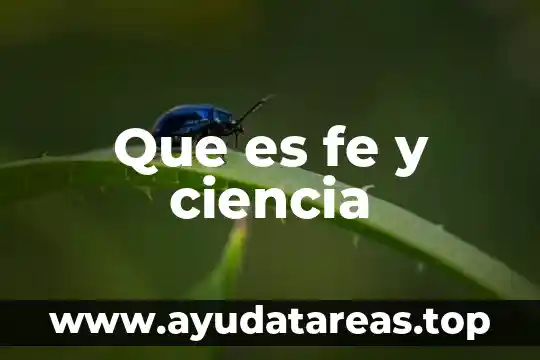 Que es ciencia y que significa 7 Que es fe y ciencia