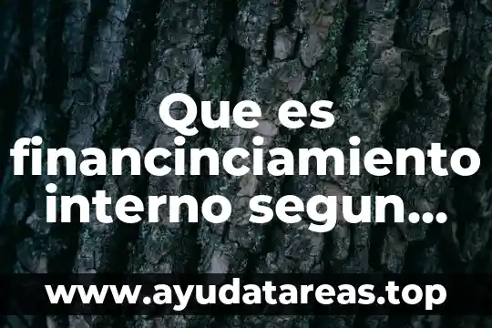 Que es financinciamiento interno segun la ocde