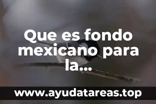 Que es fondo mexicano para la conservación de la naturaleza