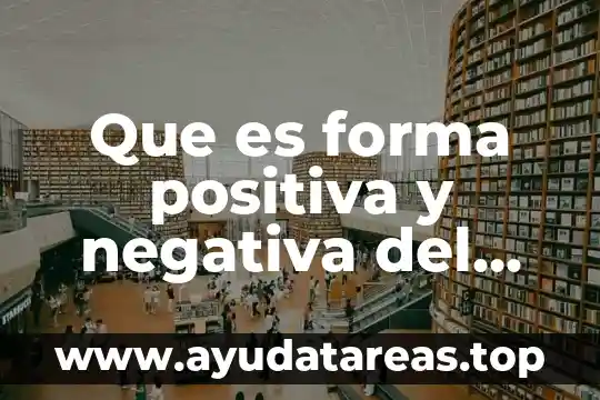 Que es forma positiva y negativa del pasado simple