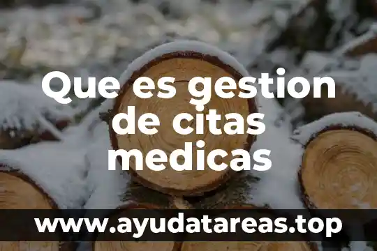 Que es gestion de citas medicas