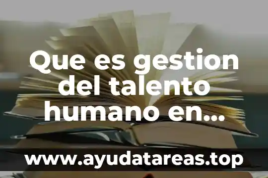 Que es el area administrativa y operativa de una empresa 3 Que es gestion del talento humano en una empresa
