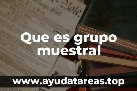 Que es grupo muestral