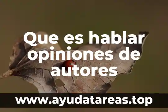 Que es la psicología social comunitaria según autores 4 Que es hablar opiniones de autores