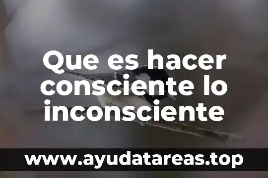 De que es consciente el hombre 5 Que es hacer consciente lo inconsciente