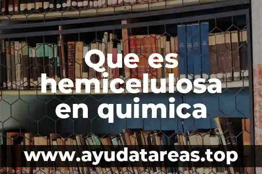 Que es agua de hidratacion en quimica 8 Que es hemicelulosa en quimica