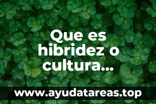 Que es la cultura dominguez catarina udlap 4 Que es hibridez o cultura mestiza
