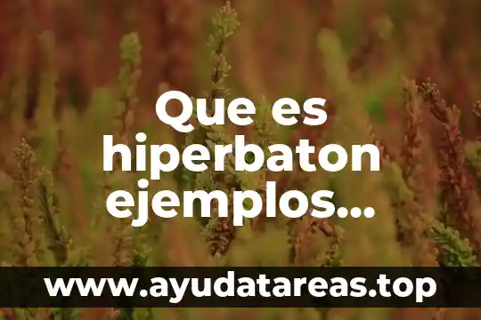 Que es la intencion comunicativa tipos y ejemplos 8 Que es hiperbaton ejemplos cortos