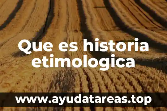 Que es historia etimologica