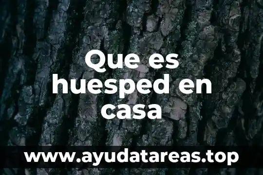 Que es el predio de una casa 3 Que es huesped en casa