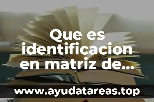 Qué es el número de identificación tributaria 4 Que es identificacion en matriz de analisis del problema