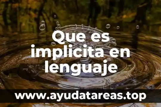 Que es el lenguaje esoterico sud 3 Que es implicita en lenguaje