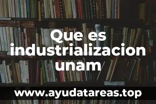 Que es industrializacion unam