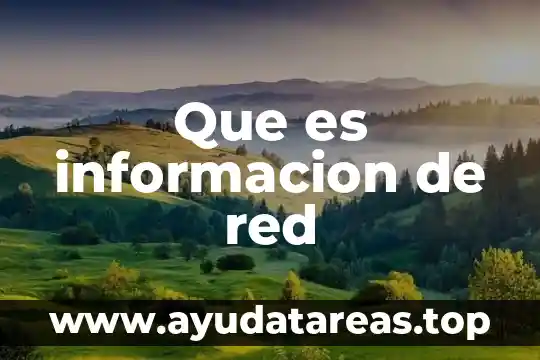 Que es la pesadilla de la red informatica 3 Que es informacion de red