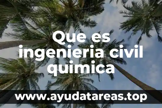 Que es ingenieria civil quimica