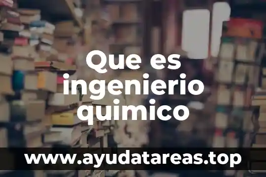 Que es ingenierio quimico